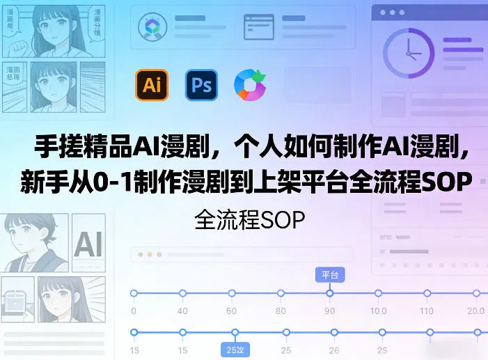 手搓精品AI漫剧，个人如何制作AI漫剧，新手从0-1制作漫剧到上架平台全流程SOP-知云阁资源站