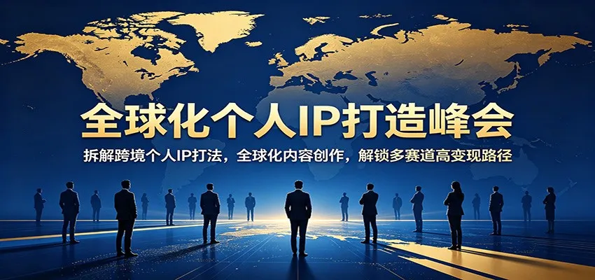 全球化个人IP打造峰会:拆解跨境个人IP打法,全球化内容创作,解锁多赛道高变现路径 全球化个人IP打造峰会:拆解跨境个人IP打法,全球化内容创作,解锁多赛道高变现路径