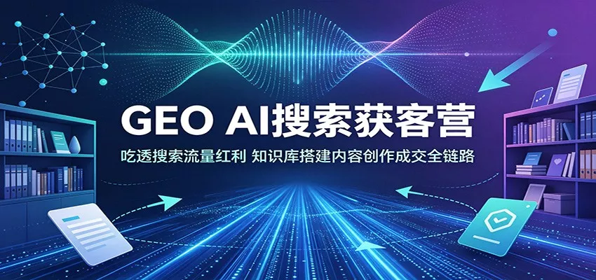 GEO AI搜索获客营:吃透搜索流量红利,知识库搭建内容创作成交全链路-知云阁资源站