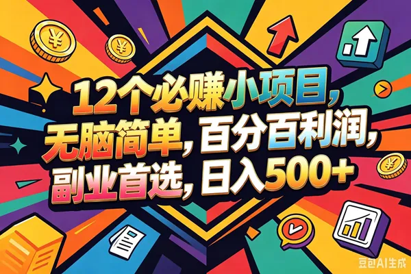 (18291期)12个必赚钱的小项目,百分百赚米,无脑简单,副业首选,日入600+ (18291期)12个必赚钱的小项目,百分百赚米,无脑简单,副业首选,日入600+