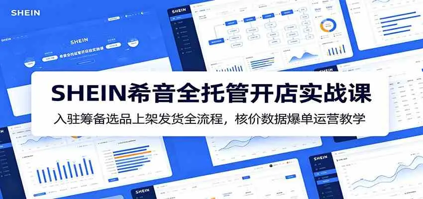 SHEIN希音全托管开店实战课：入驻筹备选品上架发货全流程，核价数据爆单运营教学-知云阁资源站