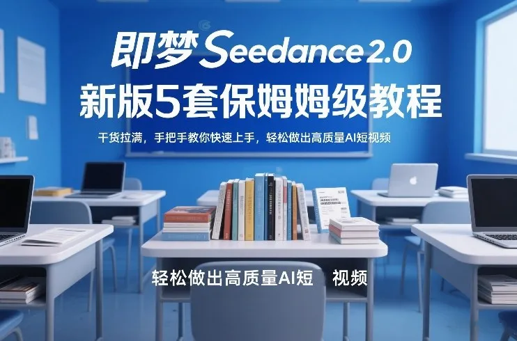 即梦Seedance2.0新版5套保姆级教程,干货拉满,手把手教你快速上手,轻松做出高质量AI短视频-知云阁资源站