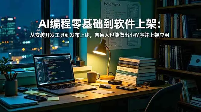 （19109期）AI编程零基础到软件上架：从安装开发工具到发布上线，普通人也能做出小程序并上架应用商店-知云阁资源站
