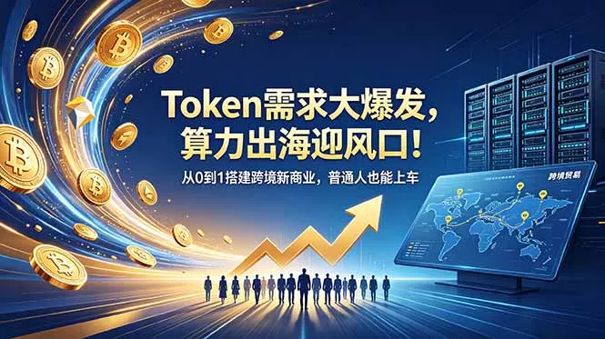 Token需求大爆发,算力出海迎风口!从0到1搭建跨境新商业,普通人也能上车-知云阁资源站
