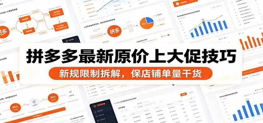 拼多多最新原价上大促技巧：新规限制拆解，保店铺单量干货-知云阁资源站