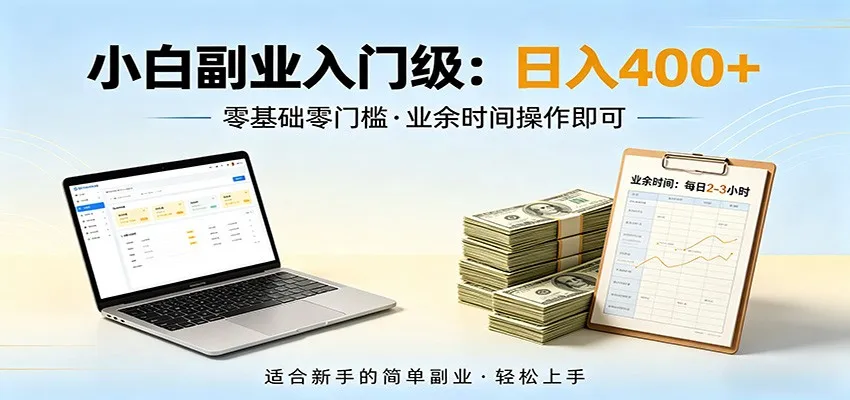 电脑自动挂机，佛系副业变现，操作门槛极低，无需经验、不用坐班，日收益400+-知云阁资源站