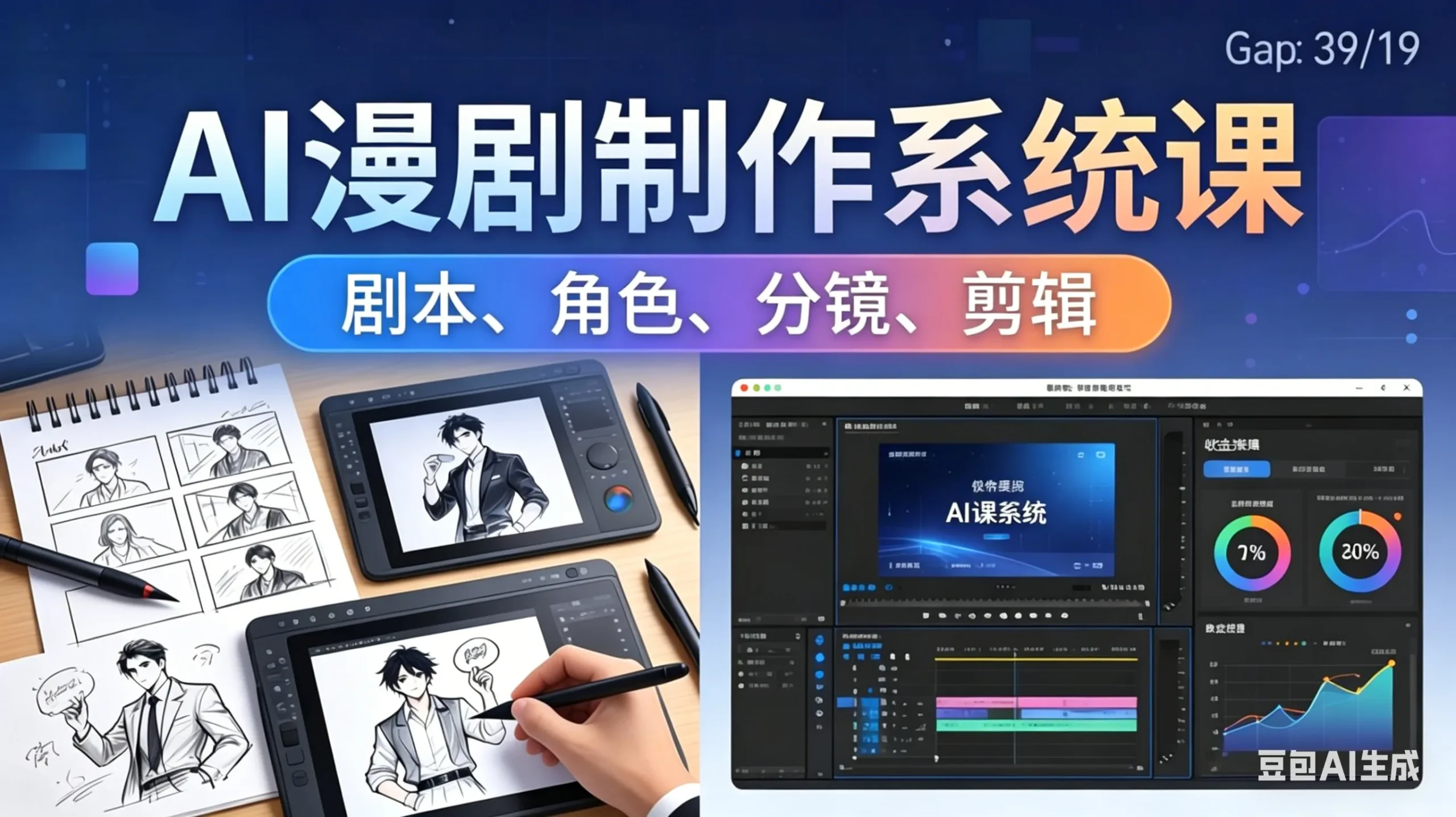 AI漫剧制作系统课:0基础从0到1学会AI制作,掌握剧本、角色、分镜、剪辑全套技能,轻松做号变现-知云阁资源站
