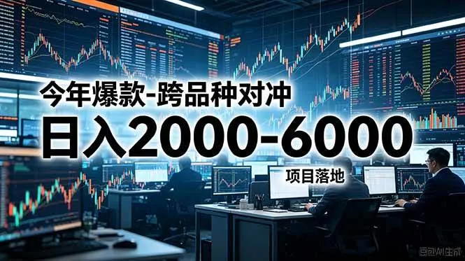 (18918期)今年爆款-跨品种对冲日入2000-6000,项目落地!-知云阁资源站