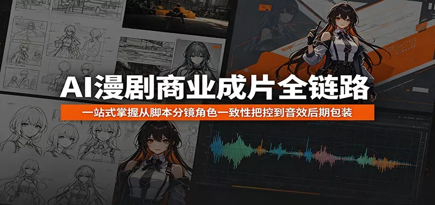 AI漫剧商业成片全链路:一站式掌握从脚本分镜角色一致性把控到音效后期包装-知云阁资源站