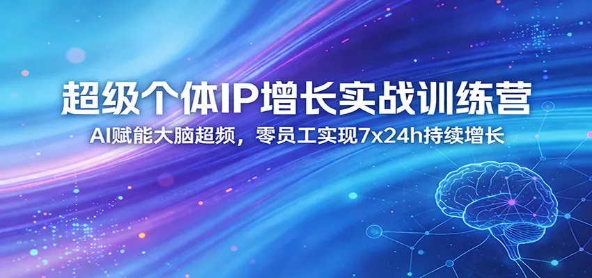 超级个体IP增长实战训练营：AI赋能大脑超频，零员工实现7x24h持续增长（更新）-知云阁资源站
