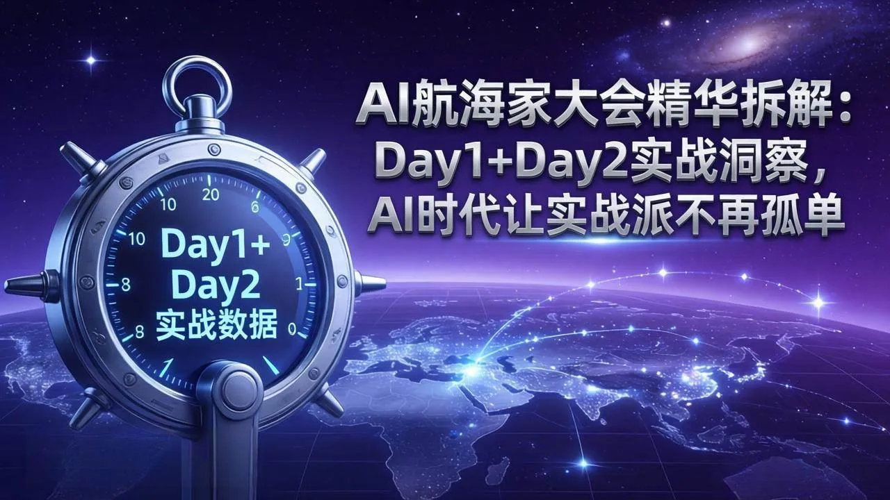 （17867期）AI航海家大会精华拆解：Day1+Day2实战洞察，AI时代让实战派不再孤单-知云阁资源站