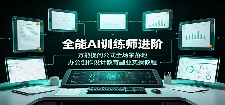 全能AI训练师进阶:万能提问公式全场景落地,办公创作设计教育副业实操教程-知云阁资源站