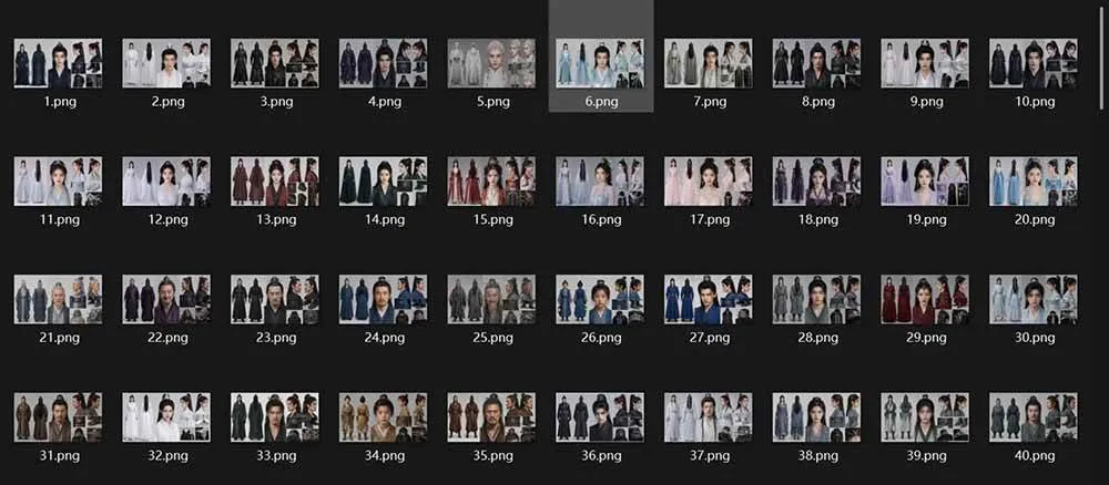 (19301期)200个仙侠玄幻仿真人素材◆10男主×10女主×180配角,4K资料卡+AI生图提示词,漫剧必备-知云阁资源站