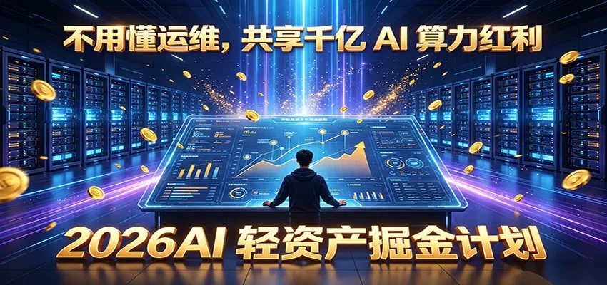 不用懂运维，共享千亿 AI 算力红利，2026AI 轻资产掘金计划-知云阁资源站