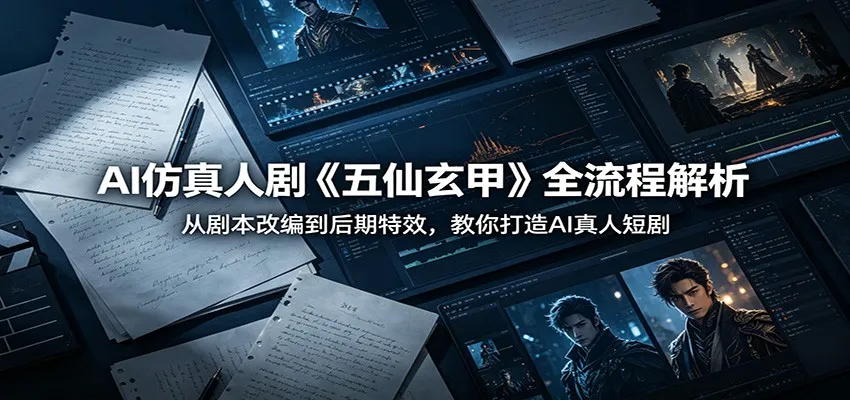 AI仿真人剧《五仙玄甲》全流程解析:从剧本改编到后期特效,教你打造AI真人短剧 AI仿真人剧《五仙玄甲》全流程解析:从剧本改编到后期特效,教你打造AI真人短剧