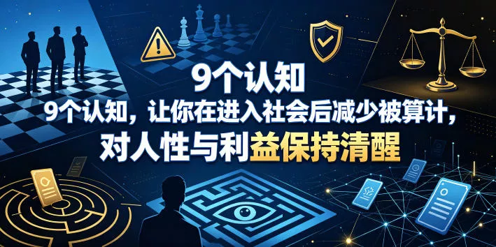 付费文章：9个认知，让你在进入社会后减少被算计，对人性与利益保持清醒-知云阁资源站