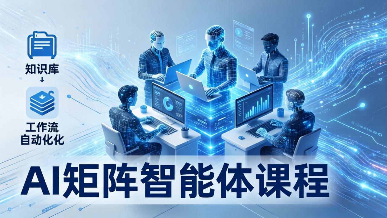 AI矩阵智能体实战:100个数字员工批量生产内容,文本知识库+工作流自动化全搞定-知云阁资源站