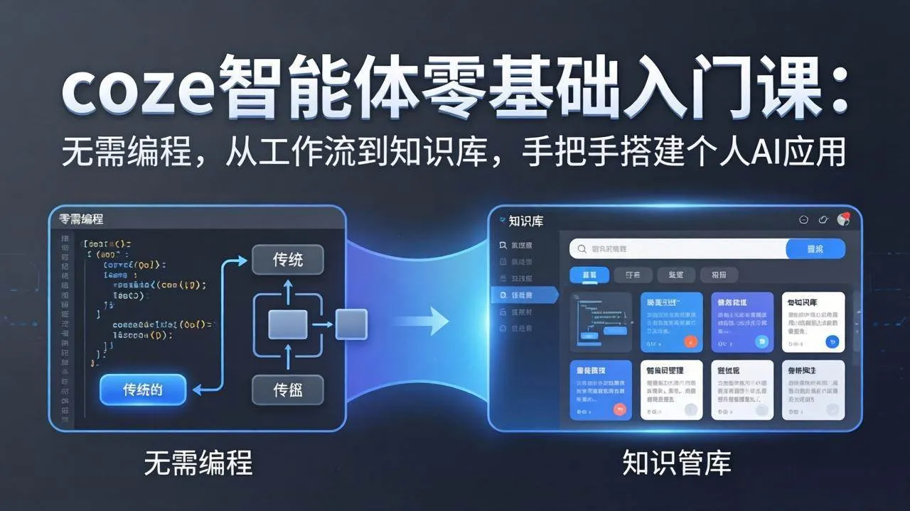 (17775期)coze智能体零基础入门课:无需编程,从工作流到知识库,手把手搭建个人AI应用-知云阁资源站
