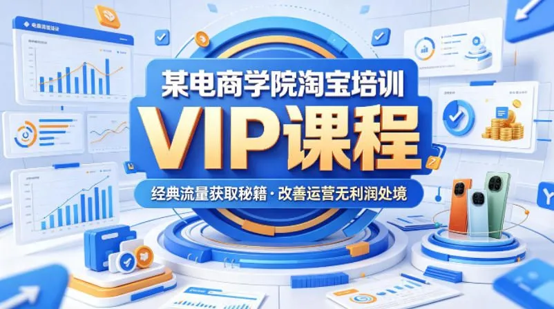 某电商学院淘宝培训VIP课程,各种经典有用的流量获取秘籍,改善运营产品没利润的处境(2026年6月)-知云阁资源站