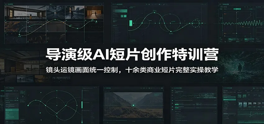 导演级AI短片创作特训营:镜头运镜画面统一控制,十余类商业短片完整实操教学(更新)-知云阁资源站