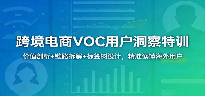 跨境电商VOC用户洞察特训:价值剖析+链路拆解+标签树设计,精准读懂海外用户-知云阁资源站