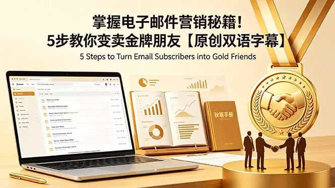 掌握电子邮件营销秘籍!5步教你变卖金牌朋友【原创双语字幕】-知云阁资源站