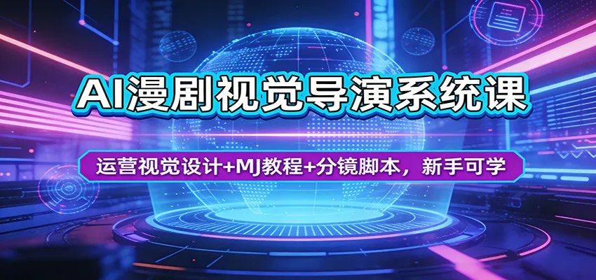 AI漫剧视觉导演系统课:运营视觉设计+MJ教程+分镜脚本,新手可学-知云阁资源站