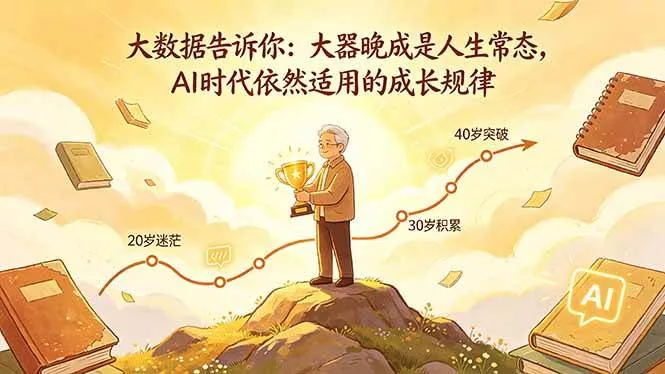(18288期)付费文章:大数据告诉你:大器晚成是人生常态,AI 时代依然适用的成长规律 (18288期)付费文章:大数据告诉你:大器晚成是人生常态,AI 时代依然适用的成长规律
