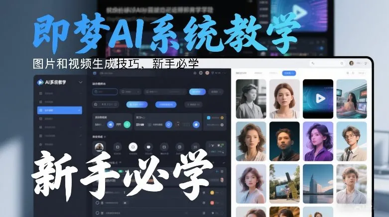 即梦AI系统教学，图片和视频生成技巧，新手必学-知云阁资源站