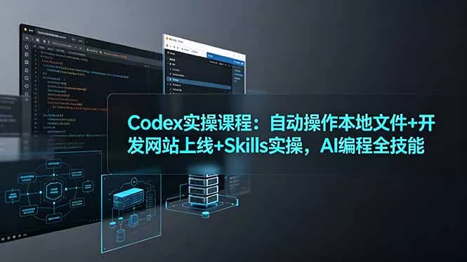 Codex实操课程：自动操作本地文件+开发网站上线+Skills实操，AI编程全技能-知云阁资源站