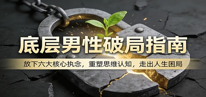 底层男性破局指南：放下六大核心执念，重塑思维认知，走出人生困局-知云阁资源站
