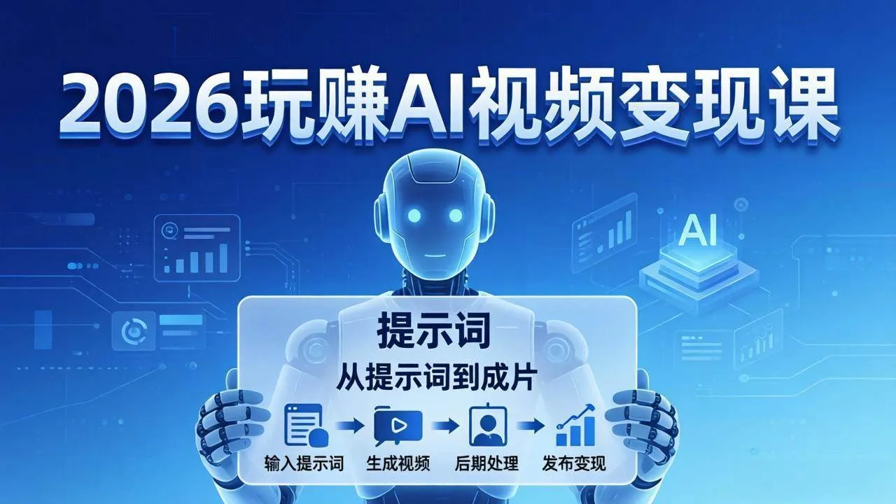 (17827期)2026玩赚AI视频变现课:掌握 AI 视频全流程技能,从提示词到成片高效产出-知云阁资源站