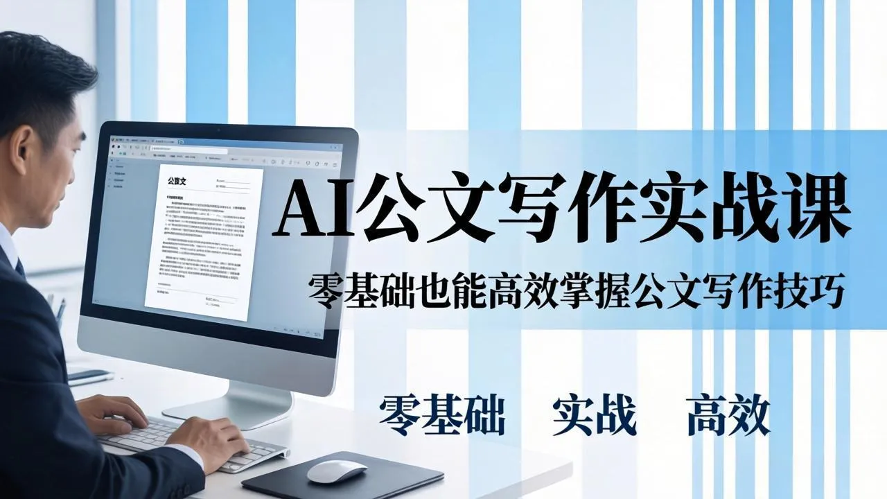 AI 公文写作实战课：零基础掌握格式规范与 5 大文种，用 AI 高效写出合格材料-知云阁资源站