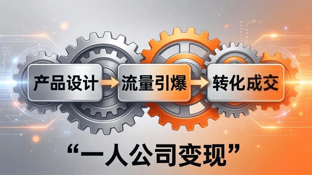 一人公司变现全攻略:产品设计+流量引爆+转化成交,打造不受年龄限制的长期事业 一人公司变现全攻略:产品设计+流量引爆+转化成交,打造不受年龄限制的长期事业
