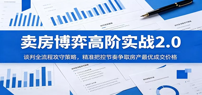 卖房博弈高阶实战2.0:谈判全流程攻守策略,精准把控节奏争取房产最优成交价格-知云阁资源站