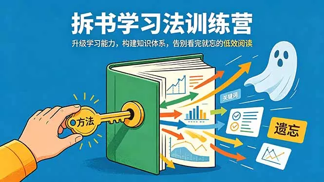 拆书学习法训练营,升级学习能力,构建知识体系,,告别看完就忘的低效阅读-知云阁资源站