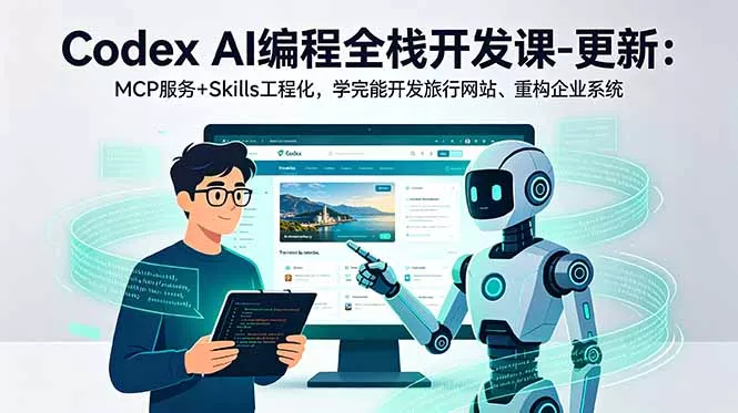 Codex AI编程全栈开发课-更新:MCP服务+Skills工程化,学完能开发旅行网站、重构企业系统-知云阁资源站