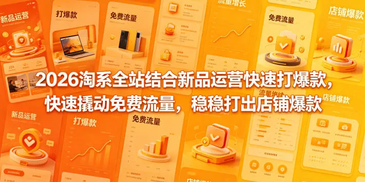 2026淘系全站结合新品运营快速打爆款，快速撬动免费流量，稳稳打出店铺爆款（更新5月12日）-知云阁资源站