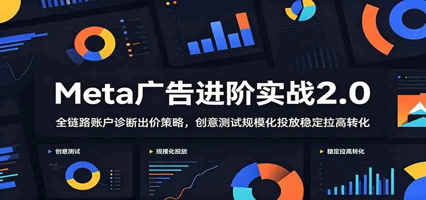 Meta广告进阶实战2.0：全链路账户诊断出价策略，创意测试规模化投放稳定拉高转化-知云阁资源站