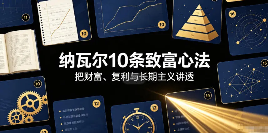 付费文章：纳瓦尔10条致富心法-知云阁资源站