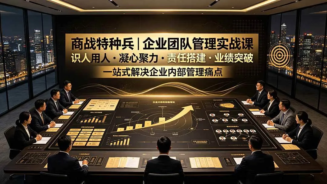(19534期)商战特种兵|企业团队管理实战课:识人用人|凝心聚力|责任搭建|业绩突破,一站式解决企业内部管理痛点-知云阁资源站