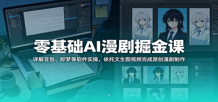 零基础AI漫剧掘金课:详解豆包、即梦等软件实操,依托文生图视频完成原创漫剧制作-知云阁资源站