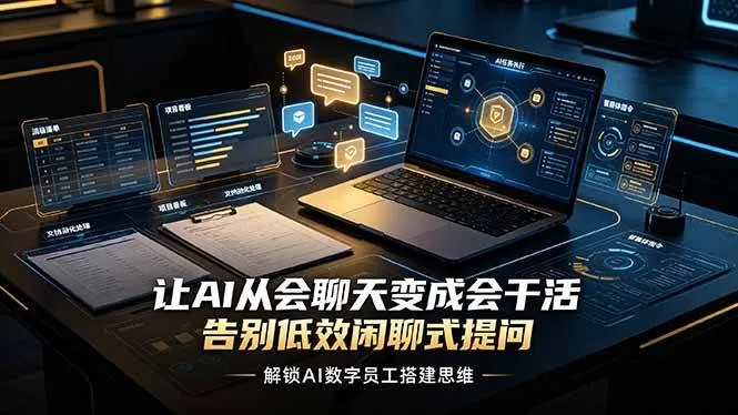 (19130期)让AI从会聊天变成会干活,告别低效闲聊式提问,解锁AI数字员工搭建思维-知云阁资源站