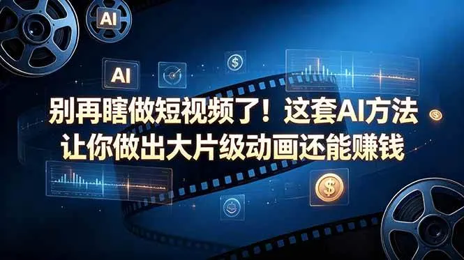 (18549期)别再瞎做短视频了!这套 AI 方法让你做出大片级动画还能赚钱【原创双语字幕】-知云阁资源站