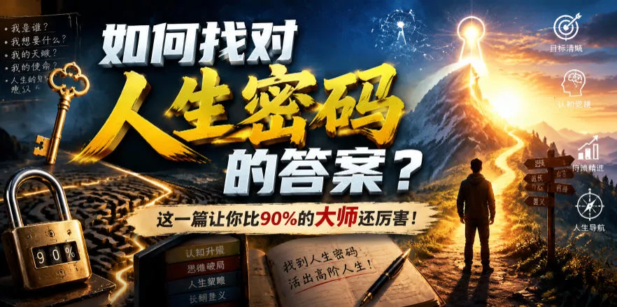 付费文章:如何找对人生密码的答案?这一篇让你比90%的大师还厉害!-知云阁资源站