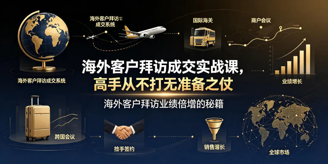 海外客户拜访成交实战课，高手从不打无准备之仗，海外客户拜访业绩倍增的秘籍-知云阁资源站