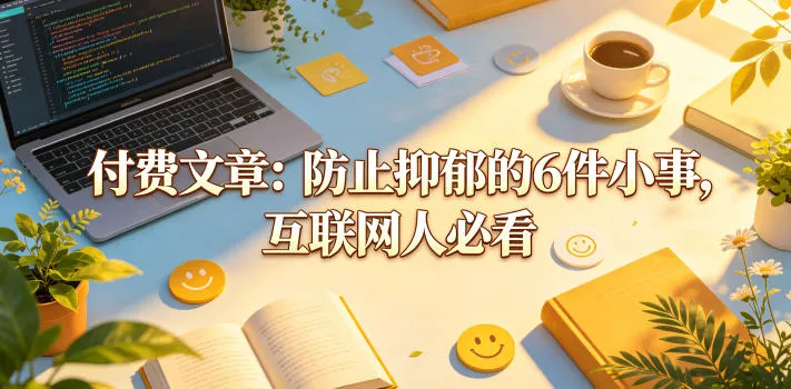 付费文章:防止抑郁的6件小事,互联网人必看!-知云阁资源站