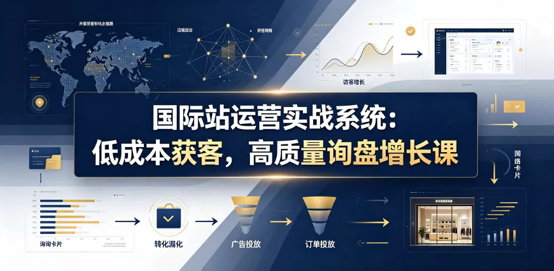 国际站运营实战系统：低成本获客，高质量询盘增长课(更新26年)-知云阁资源站