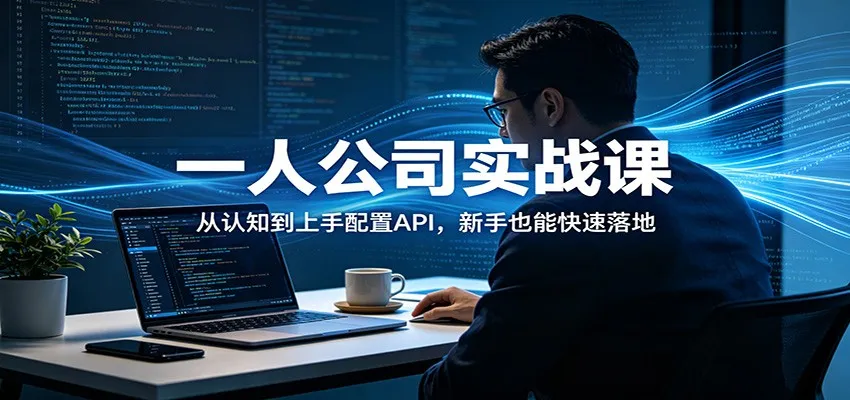 一人公司实战课:从认知到上手配置API,新手也能快速落地-知云阁资源站