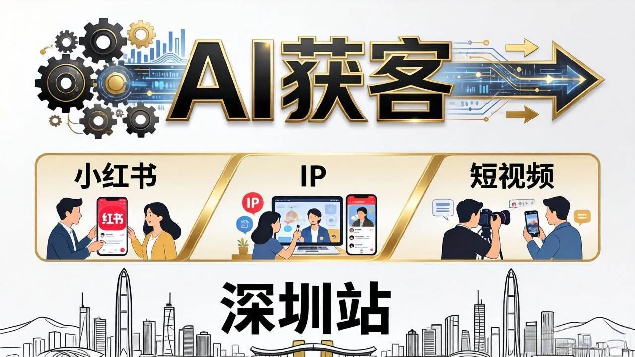 （18226期）2026AI获客大课深圳站：4月17日-19日3天2夜拆透小红书+IP+短视频，老板操盘手必来-知云阁资源站